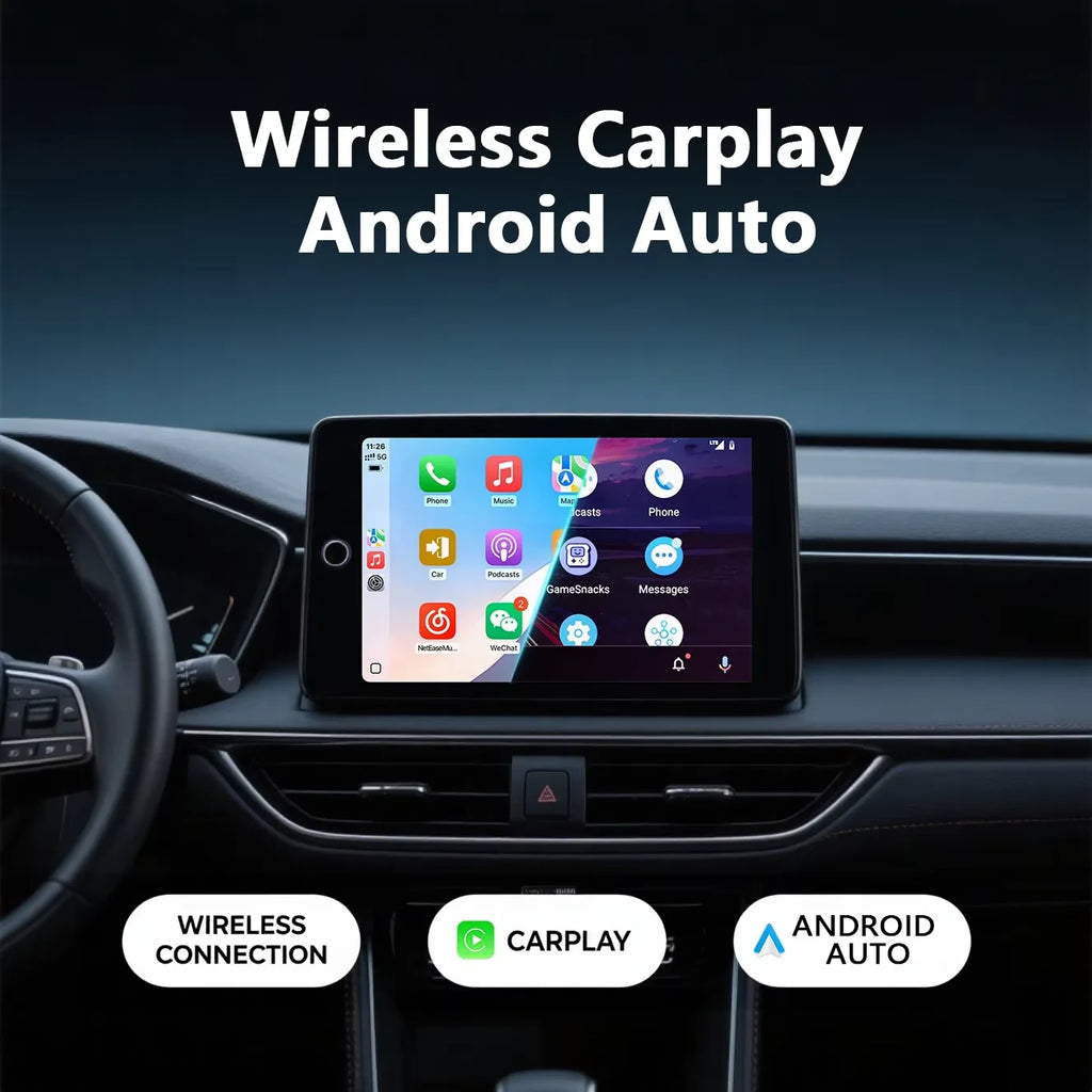 12.3" 1920x720 Wireless CarPlay IPS Car Radio GPS Navigation 8G+128G for Fiat 500 2 Din - Multimedia Player with WiFi