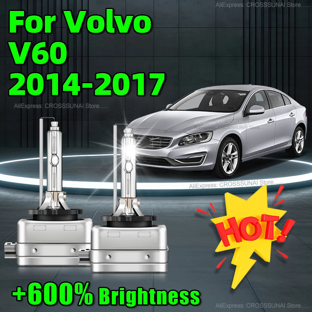 35W 6000K HID Xenon Headlight Lamp D3S Replacement Bulbs 8000LM Car Light For Volvo V60 20