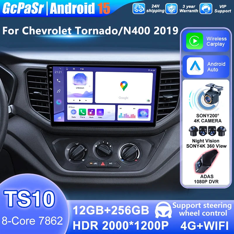 For CHEVROLET Tornado N400 WULING HONGGUANG V 2019 Car Radio Multimedia Player 5G Wifi Nav