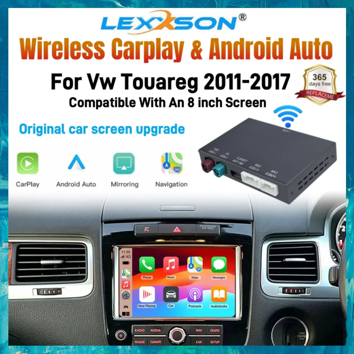 Wireless Carplay Android Car Modification Module For Volkswagen Touareg With 8-inch Screen | AUTOKITSHOP