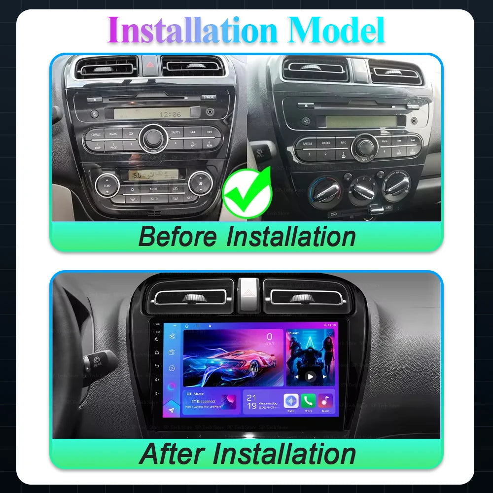 Android 16 Car Radio For Mitsubishi Mirage Attrage 2012-2018 Space Star Gps Navigation Ste | AUTOKITSHOP