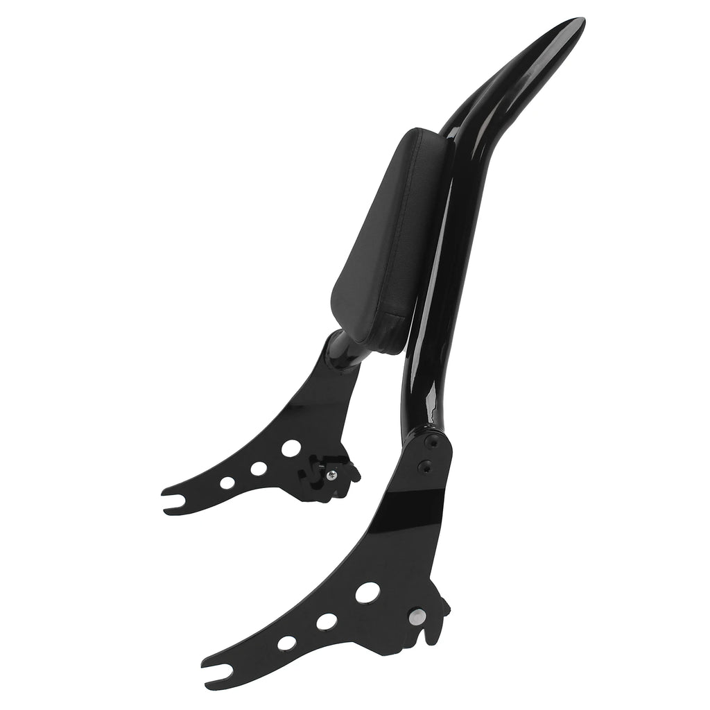 Motorcycle Detachable Black Rear Sissy Bar Passenger Backrest Fit For Harley Softail Street Bob  - Automotive LED Light