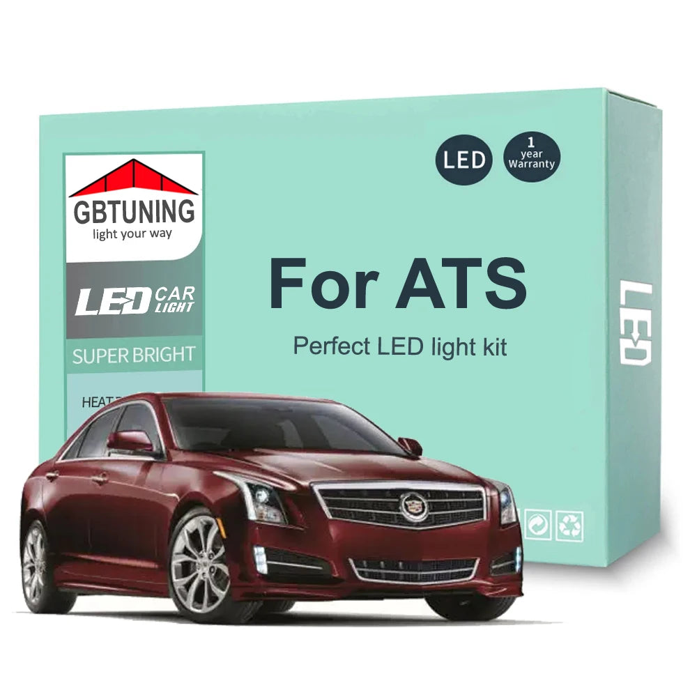 13-Piece LED Interior Light Kit for Cadillac ATS - Canbus Error-Free Bulbs | AUTOKITSHOP