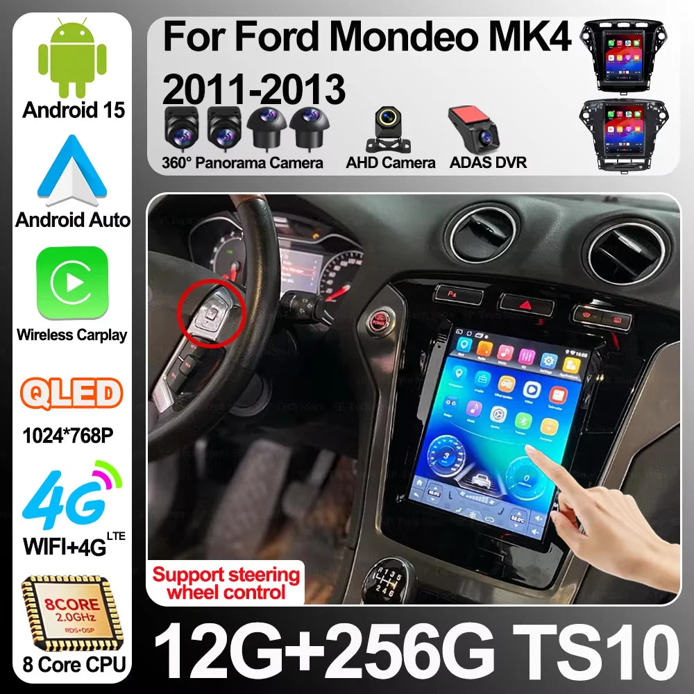 9.7 Inch Android 16 For Ford Mondeo Mk4 2011-2013 Car Radio Player Navigation Gps Stereo 5 | AUTOKITSHOP