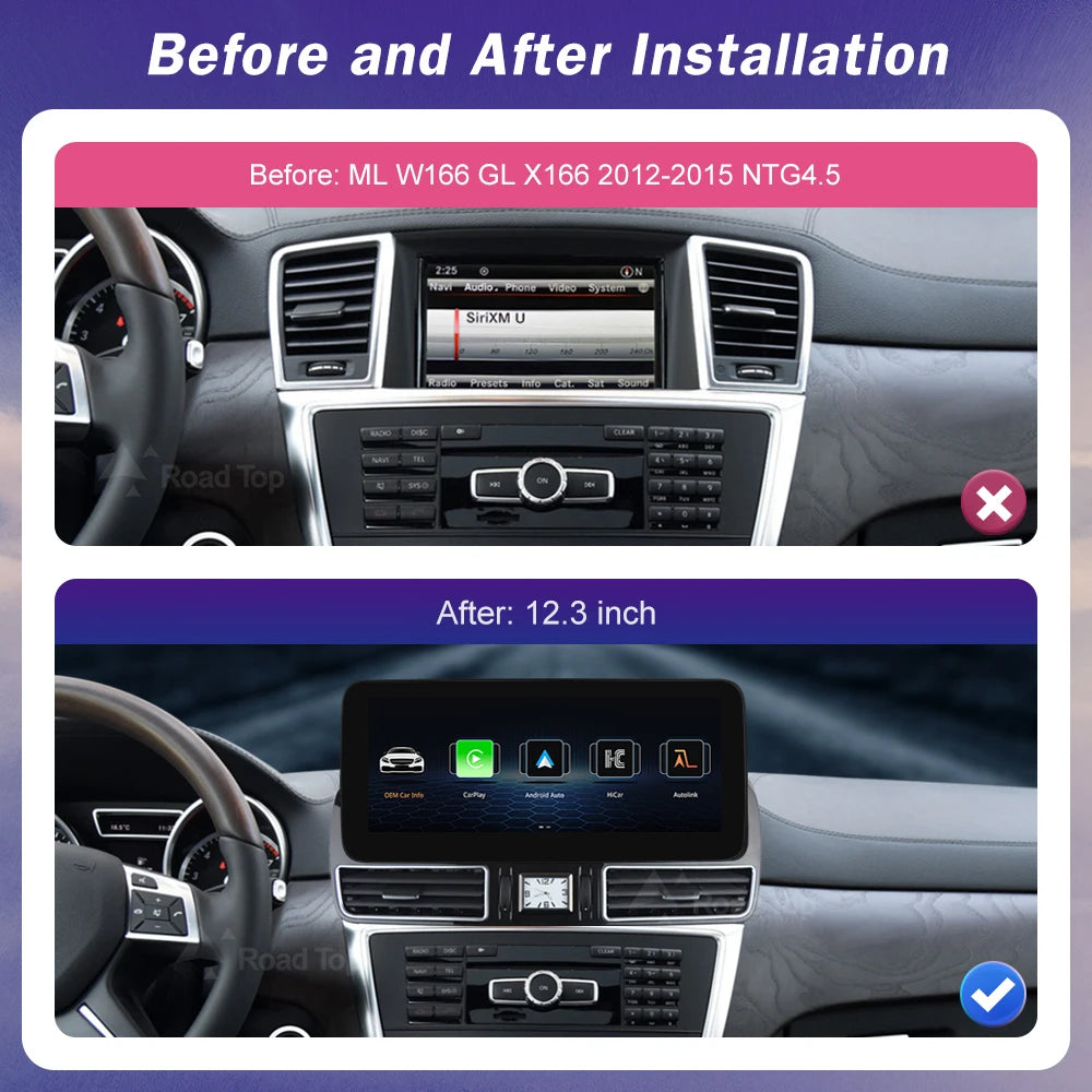 Linux System Car Radio Screen for Mercedes Benz ML W166 GL X166 GL550 2012-2015 GPS Naviga | AUTOKITSHOP