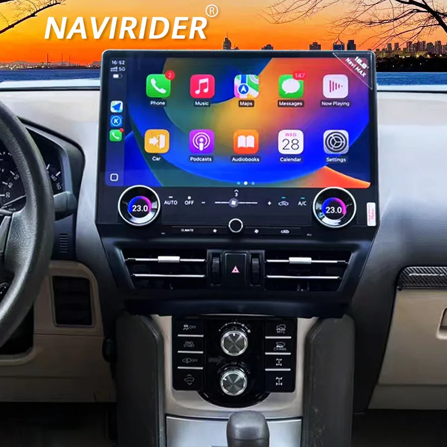 16.8" Super Big Screen For Toyota Prado LC150 2010-2021 Android 13 Car Radio Carplay GPS V | AUTOKITSHOP