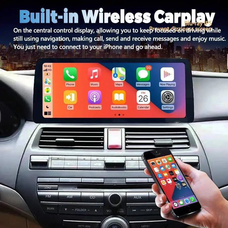 12.3 Inch For Honda Accord 7 2003 - 2008 GPS Navigation Android 15 Screen Car Radio Multim | AUTOKITSHOP