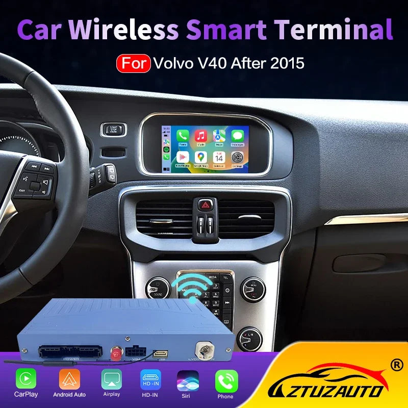 Wireless CarPlay for Volvo V40 2015-2019 with 7" Android Auto Interface Mirror Link AirPla