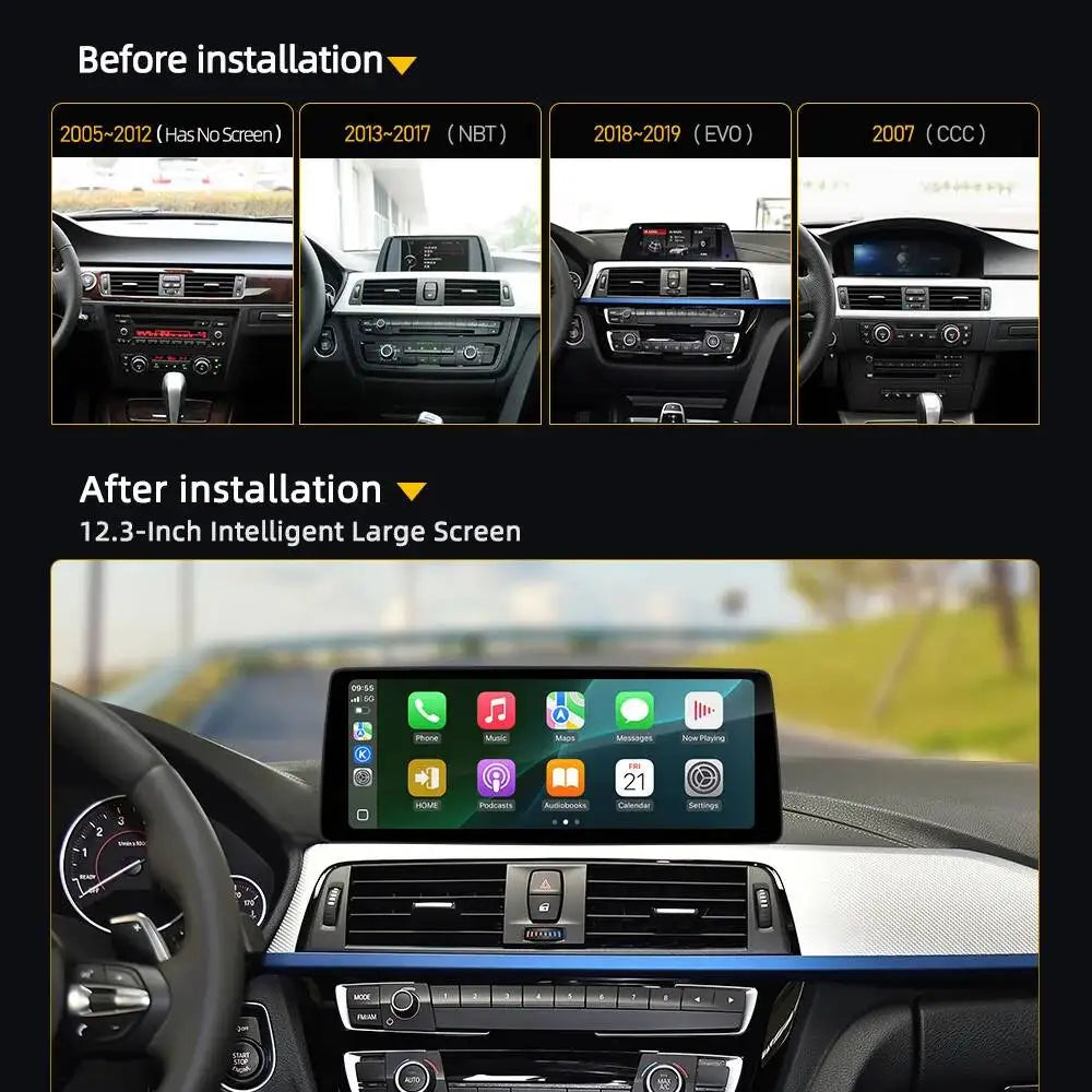 12.3 Inch IPS Touchscreen Carplay Car Stereo Linux System Car Multimedia Head Unit GPS Vid