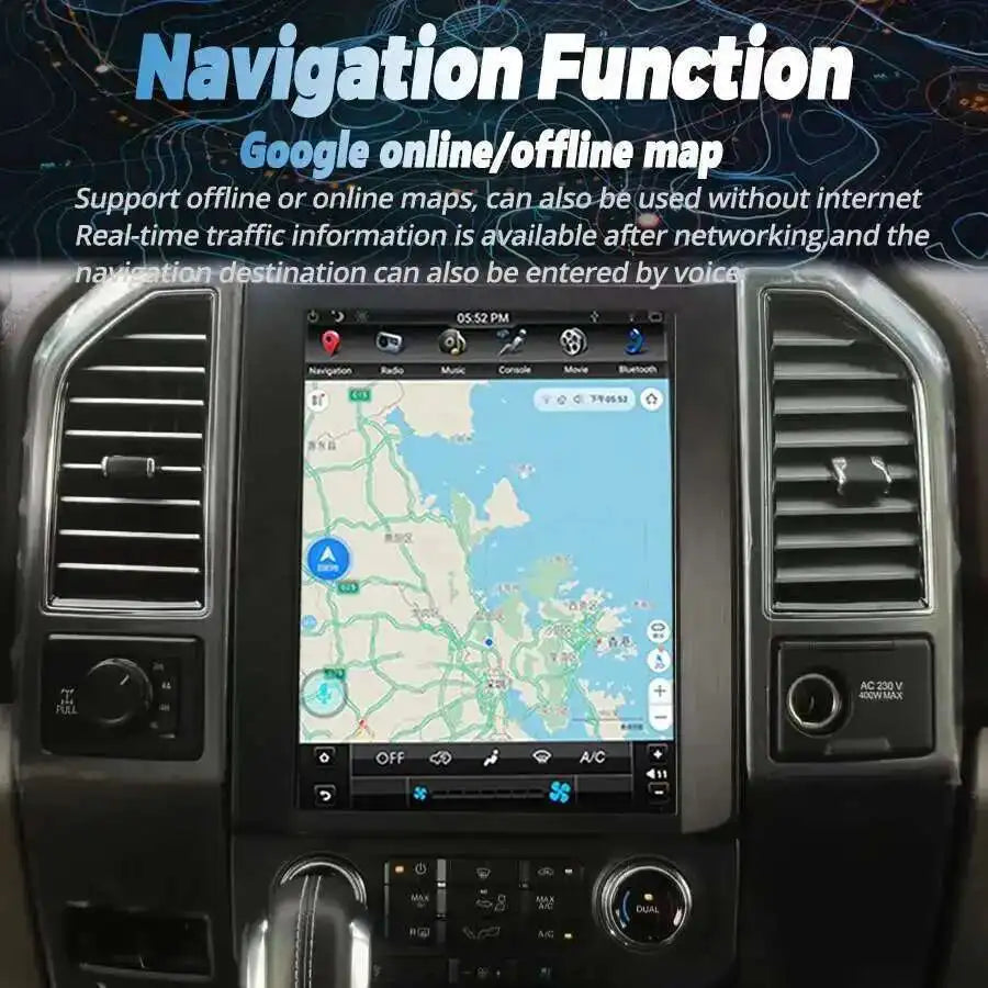 12.1inch Video Player Touch Screen For Ford F150 2015-2021 Car Radio Android 15 Auto GPS N | AUTOKITSHOP
