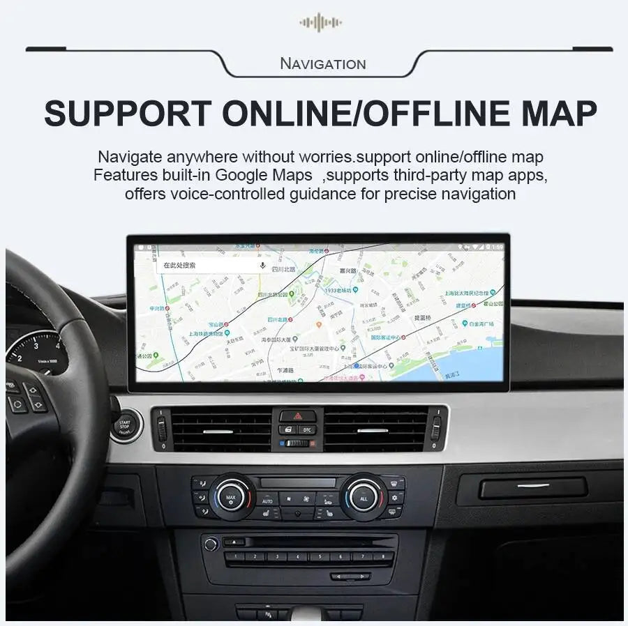 15.8Inch Android 15 DSP AHD Video Player Navi Stereo GPS Screen For BMW 5 Series 2007-2010