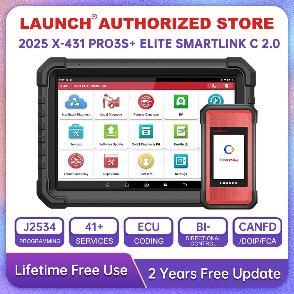 LAUNCH X431 PRO3S+ ELITE Advanced Programming TOOL J2534 CAN FD DOIP Online Coding All Sys | AUTOKITSHOP