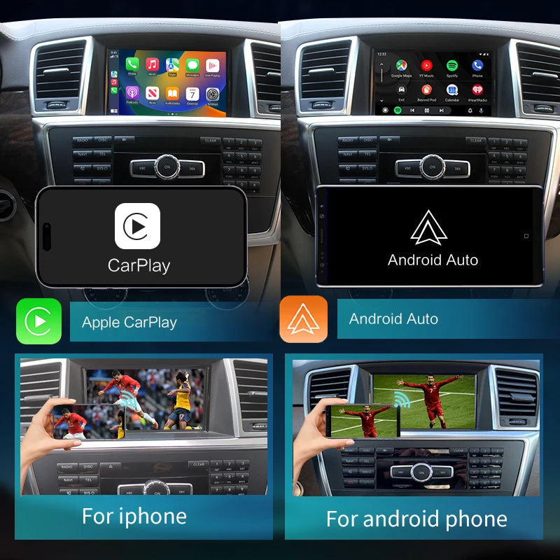 Wireless CarPlay for Mercedes Benz ML GL W166 X166 NTG4.5/4,7 2012-2015, with Android Auto