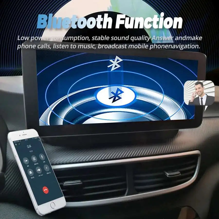 Android 14 Carplay 12.3Inch 1920*720 Qled Screen Car Radio For Hyundai Tucson 2019 2020 St