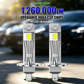 H1 LED High Power Headlight 1260000LM 6000K White Diode Light Bulbs Wireless Plug And Play