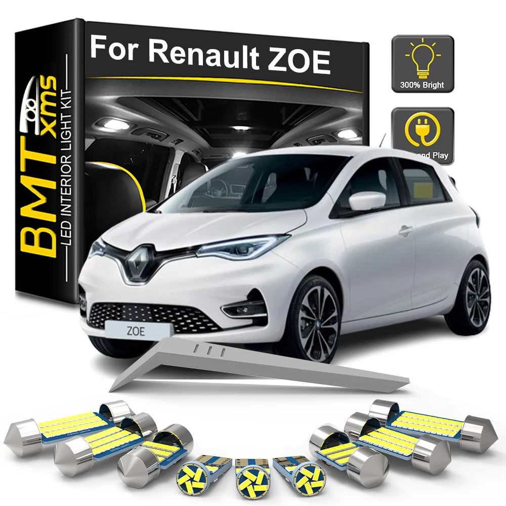 10-Piece LED Interior Light Kit for Renault ZOE ZE - Canbus Error-Free Bulbs | AUTOKITSHOP