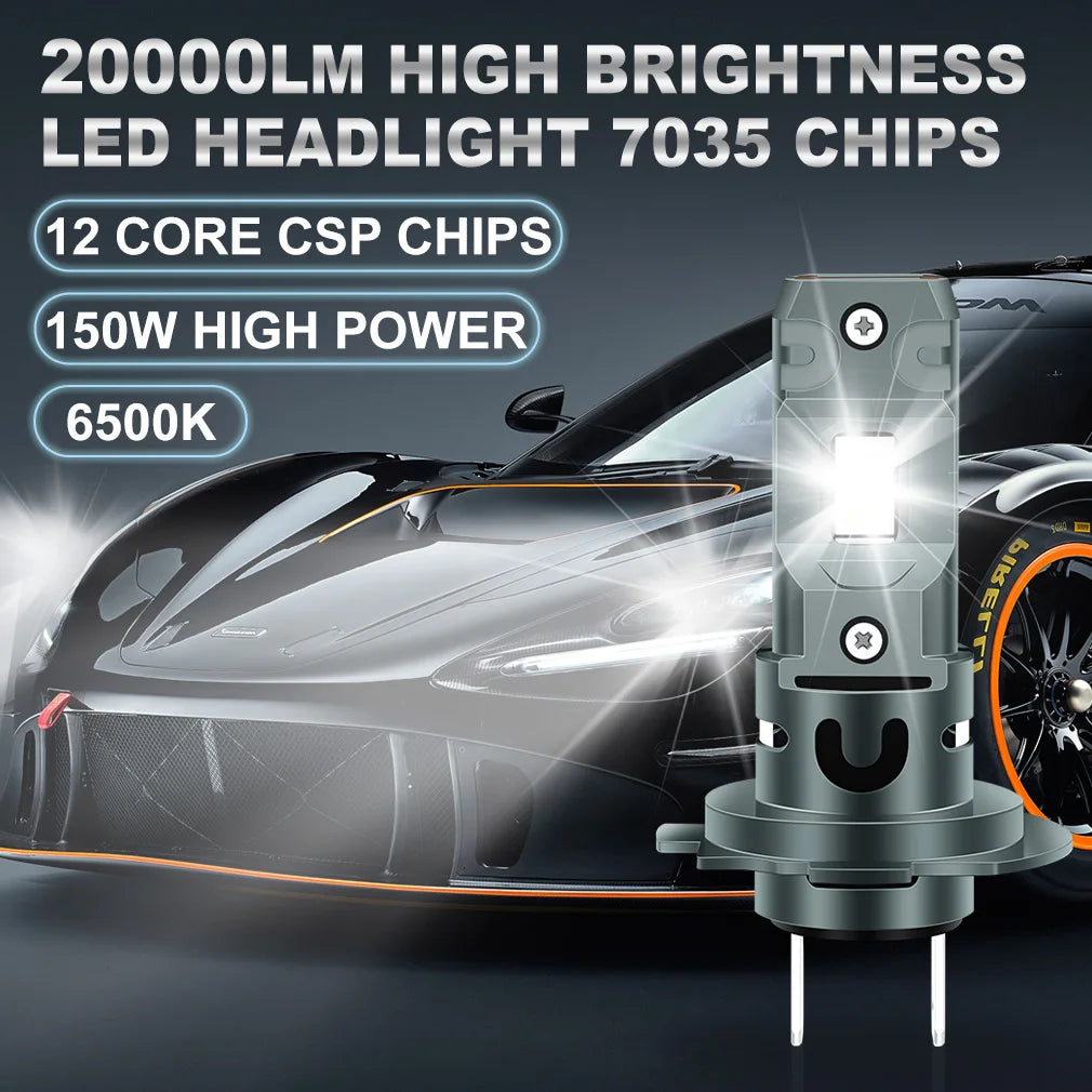 XSTORM H7 LED Light Bulbs 9005 9006 H7 LED Headlight Canbus 150W 2000LM CSP Car Headlamp D