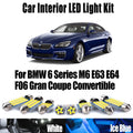 LED Interior Light Kit for BMW 6 Series M6 E63 E64 F06 Gran Coupe Convertible Canbus Car LED Interior Trunk Map Dome ...