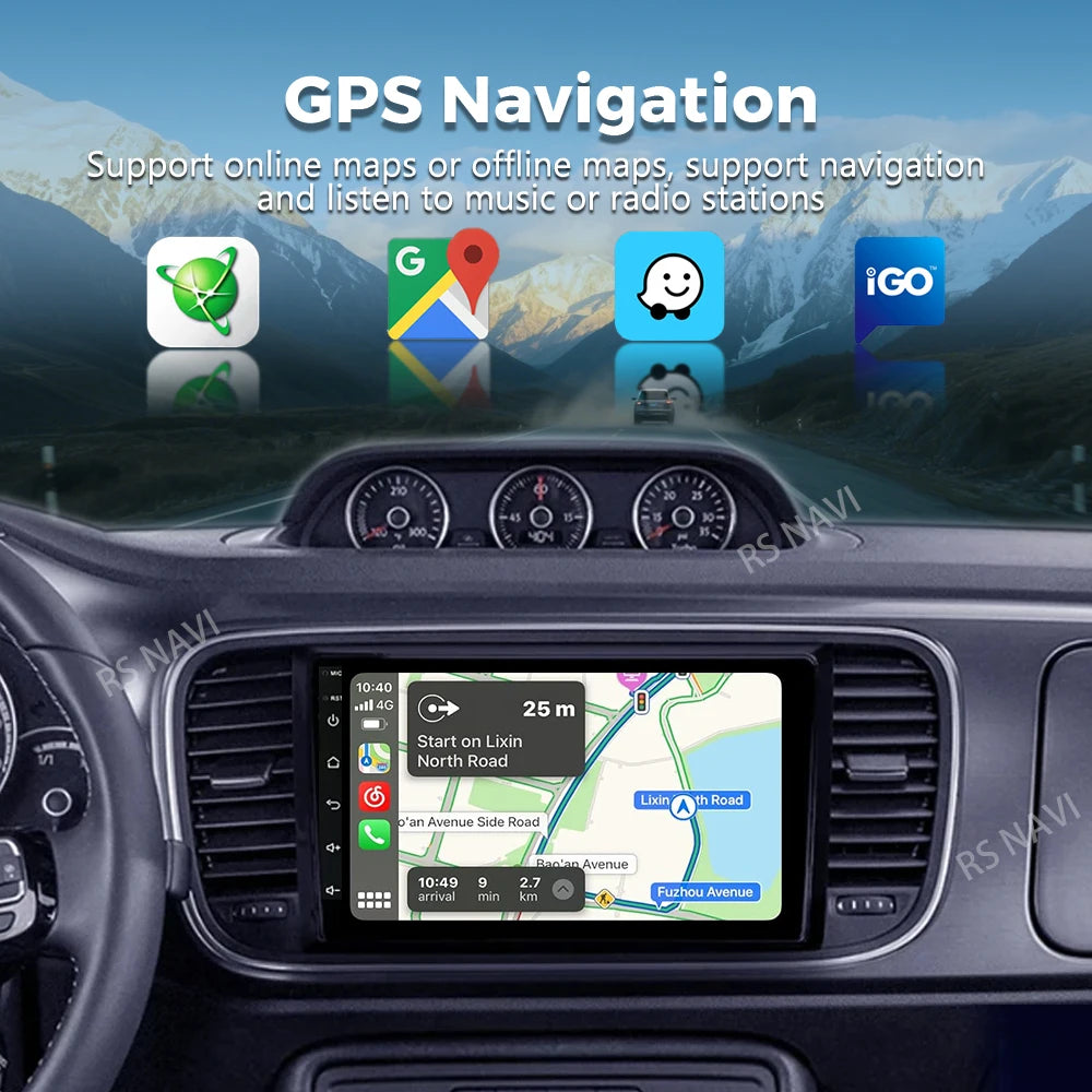 Android 16 Carplay Auto Car Radio For Volkswagen Beetle A5 2011-2019 Multimedia Video Play
