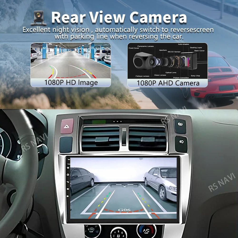 Android 16 For Hyundai Tucson 1 2004 - 2009 LHD 2K QLED Android Car Radio Multimedia Video