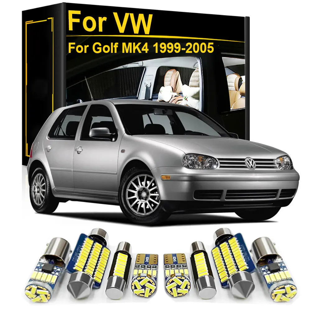 13-Piece LED Interior Light Kit for VW Volkswagen Golf 4 MK4 - Canbus Error-Free Bulbs | AUTOKITSHOP