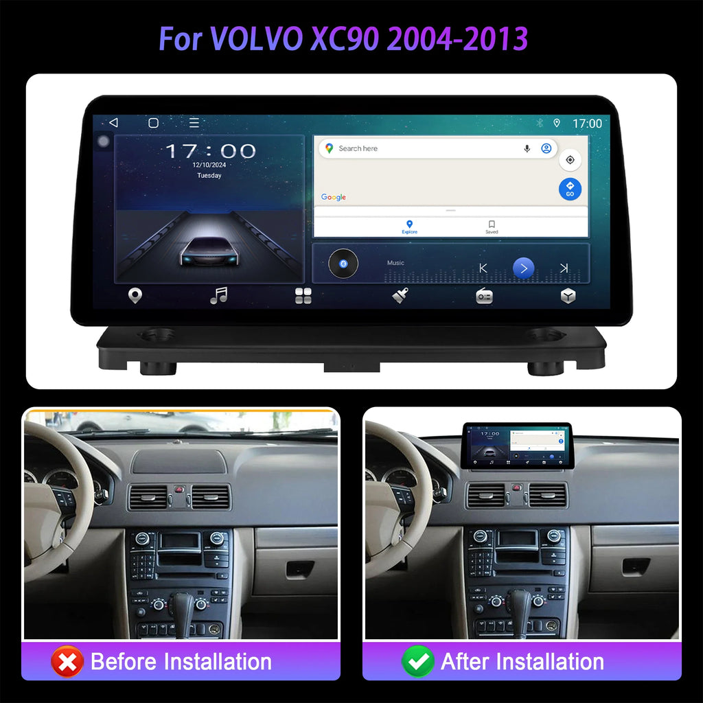 12.3 inch For VOLVO XC90 2004-2013 Car Radio Android Multimedia Wireless Carplay Navigatio