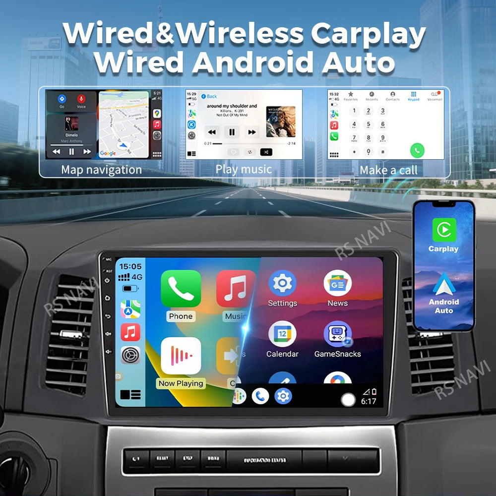 Qualcomm Android 16 For Jeep Grand Cherokee 2005 - 2007 2K QLED Android Car Radio Multimed