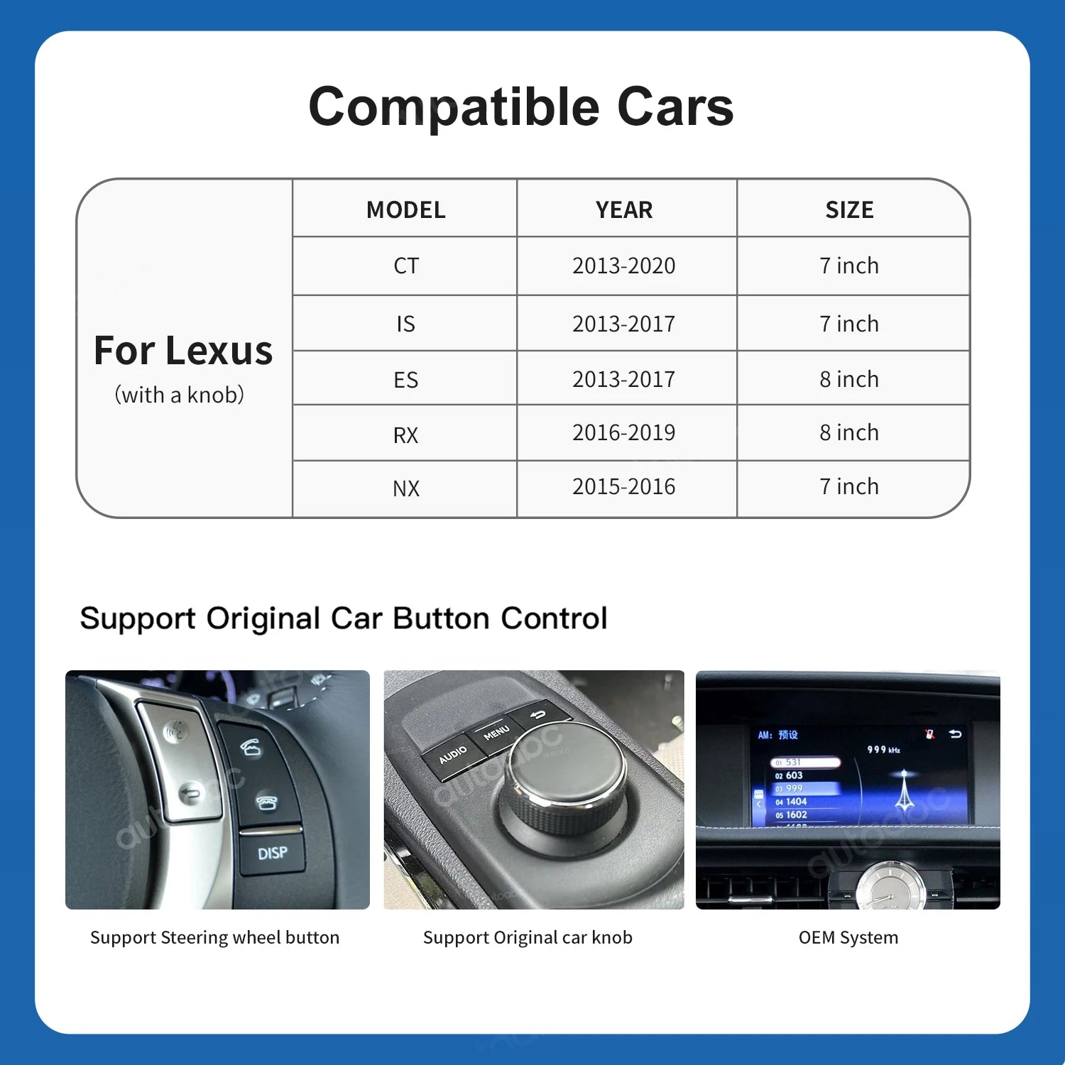 Wireless CarPlay Android Auto Interface for Lexus NX RX IS ES GS RC CT LS LX LC UX with Kn | AUTOKITSHOP