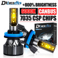 H1 H3 H7 LED Headlight 12PC 7535 CSP Canbus H4 H11 H8 H9 HB3 9005 HB4 9006 880 881 Turbo F