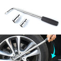 Universal Telescoping Lug Wrench 17/19/21/23mm Extendable Wheel Nut Spanner Car Tire Removal Rep - Automotive LED Light