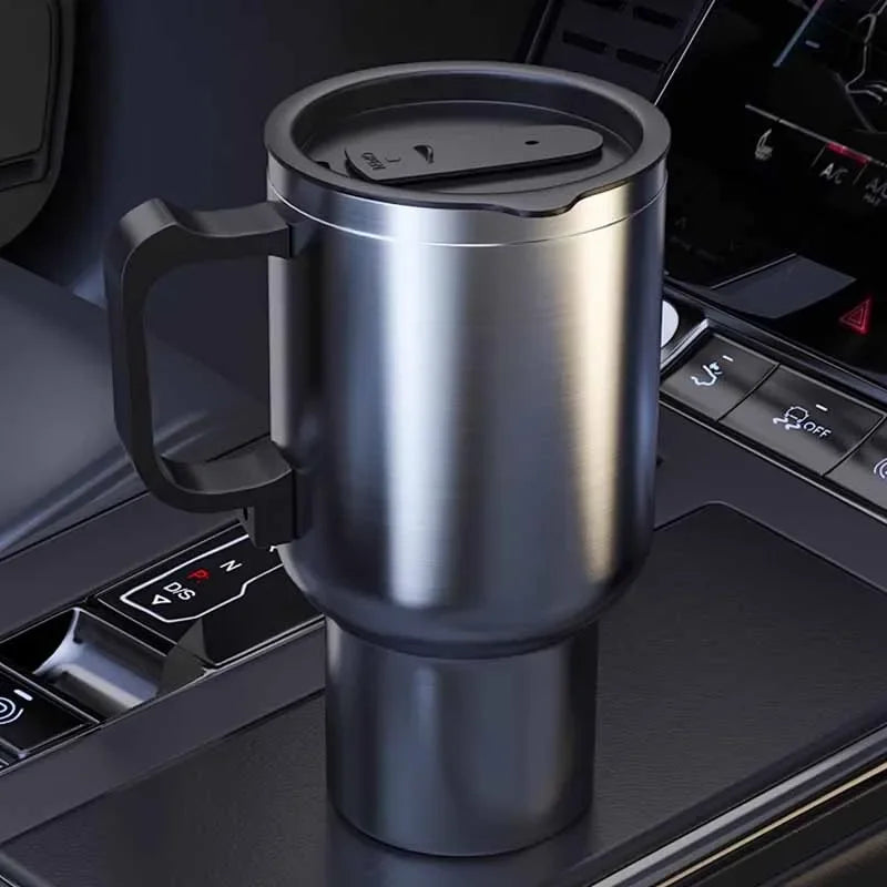 12V 500ML Car Electric Kettle Car Heating Cup Stainless Steel Thermos Heating Water Bottle Car K - Automotive LED Light