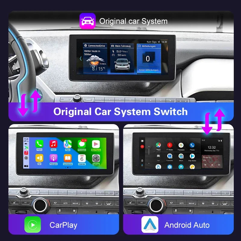 Wireless CarPlay For BMW i3 I01 NBT/EVO System 2013-2020, with Android Auto Mirror Link Ai