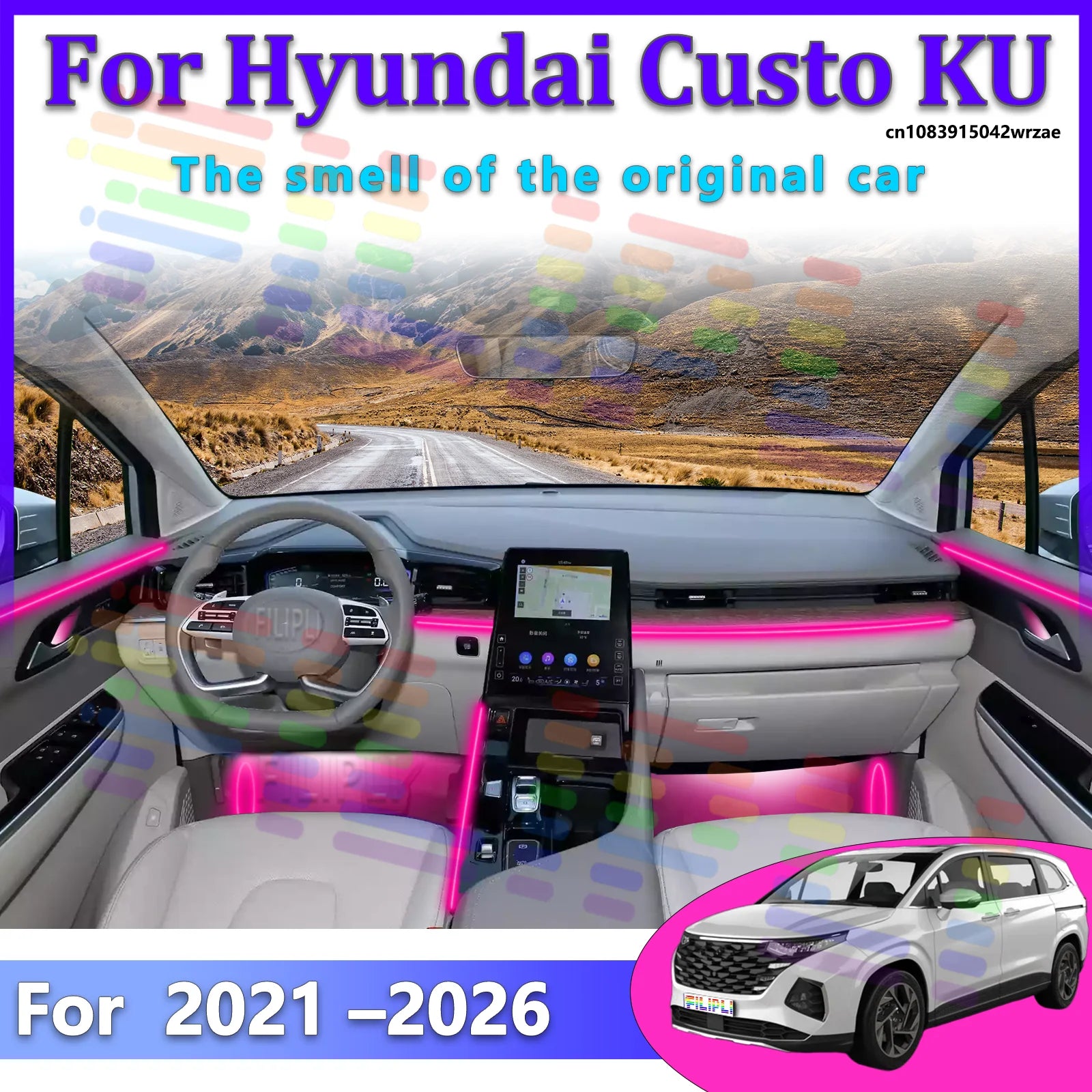 64 RGB - Neon Strip - for Hyundai - App Control - Car Interior Lighting | AUTOKITSHOP