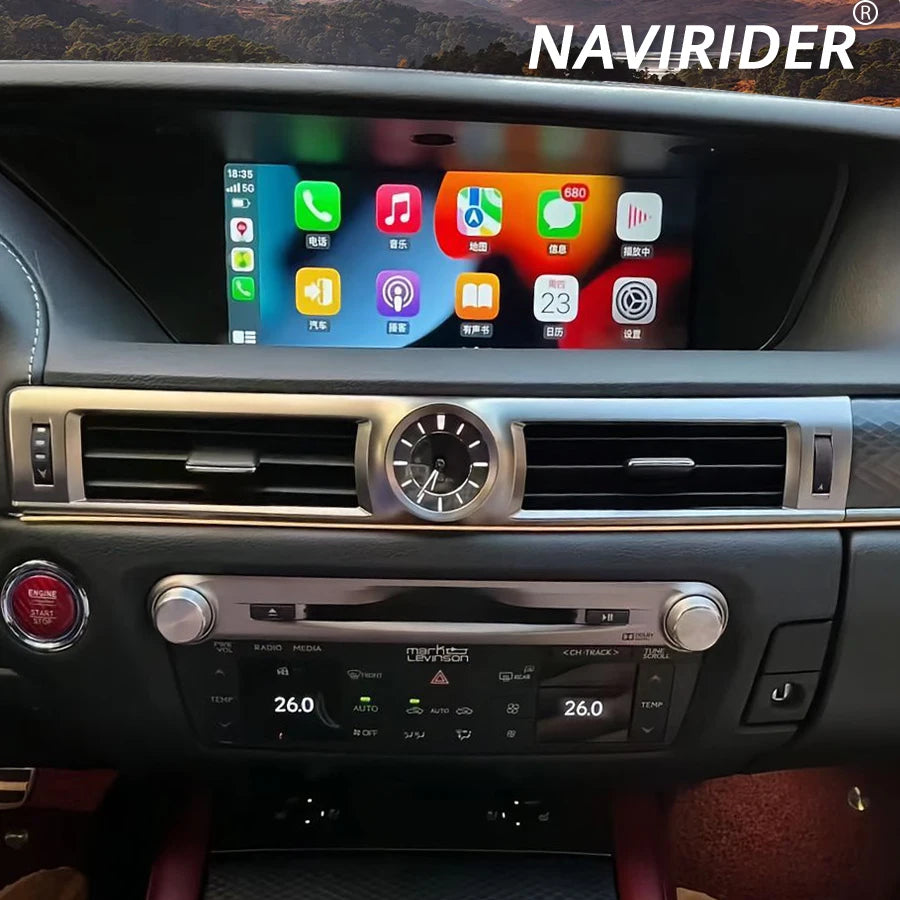 Android 15 Multimedia Video Player For Lexus GS GS200 GS250 GS300 GS350 GS450 2013-2019 Ca