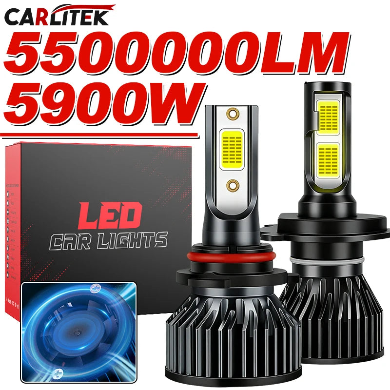 H7 H4 Led Canbus Car Headlight Bulb 5900W 5500000LM H8 Led Lamp H9 H11 HB3 9005 HB4 9006 H