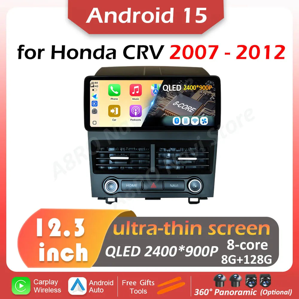 for Honda CRV 2007 2008 - 2012 Android 15 System Car Radio Multimedia Player Carplay WIFI  | AUTOKITSHOP