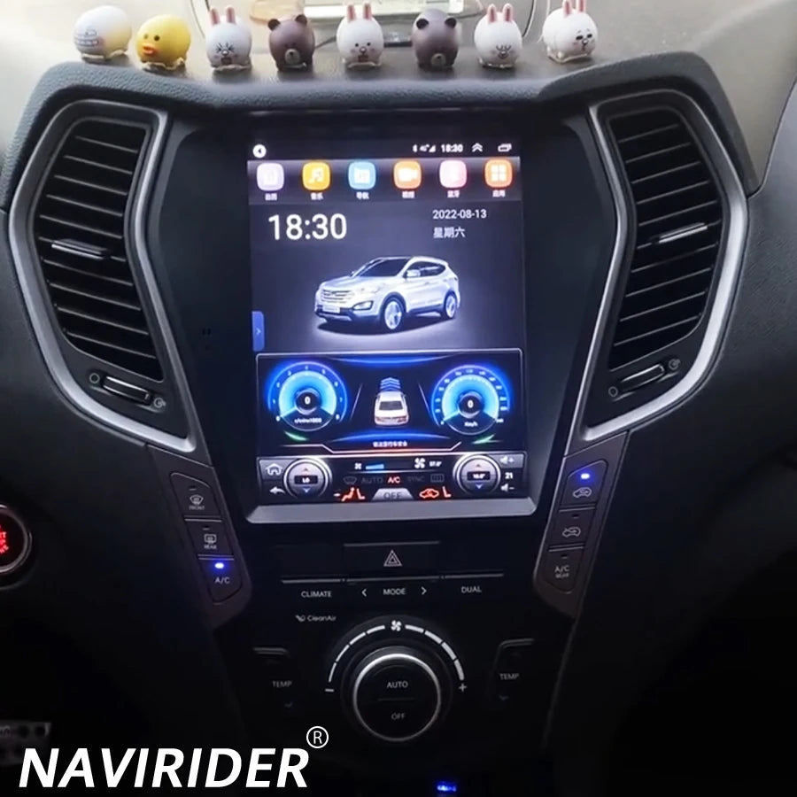 Multimedia Player Navigation Android 15 DVD QLED Screen For Hyundai Santa Fe IX45 2012-201
