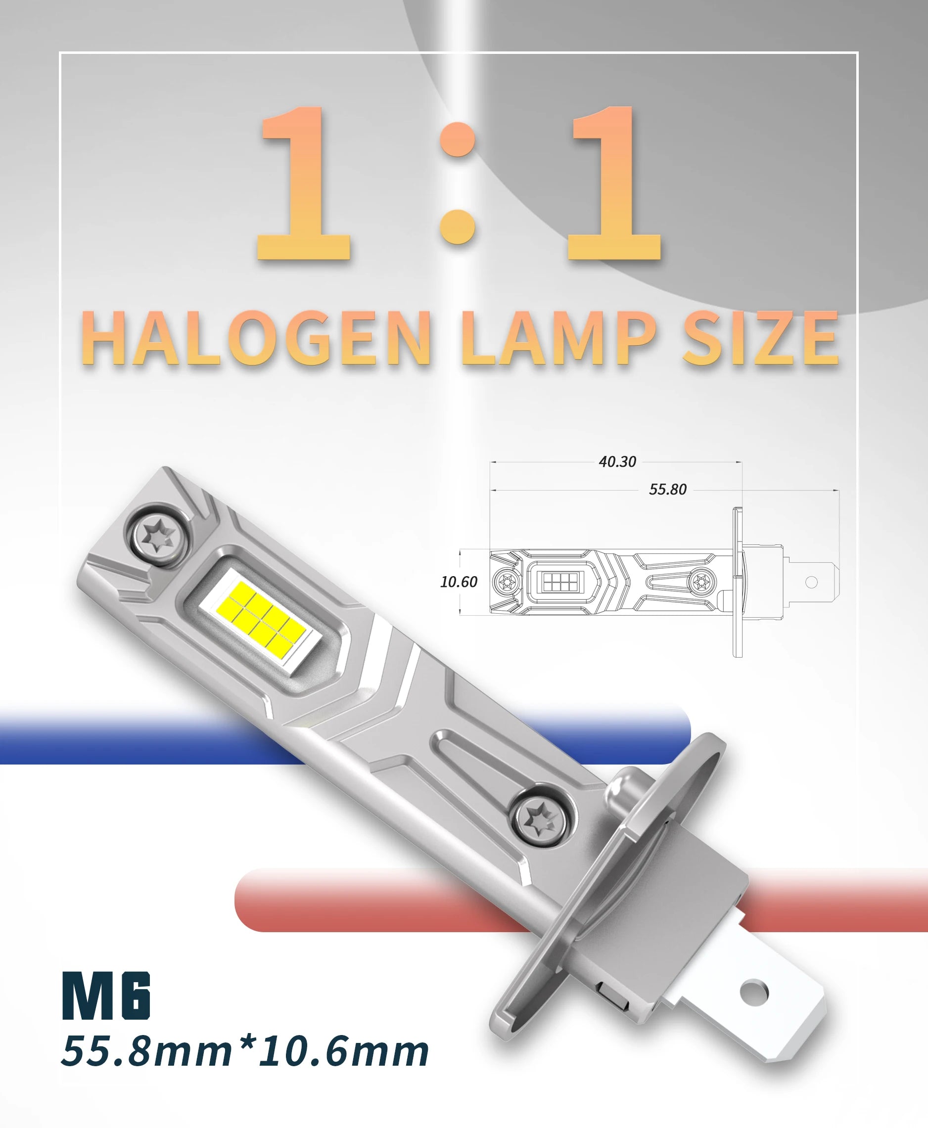 H1 Led Light Canbus Bulb Car Headlight High Power Auto Fog Diode Moto Driving Running Lamp