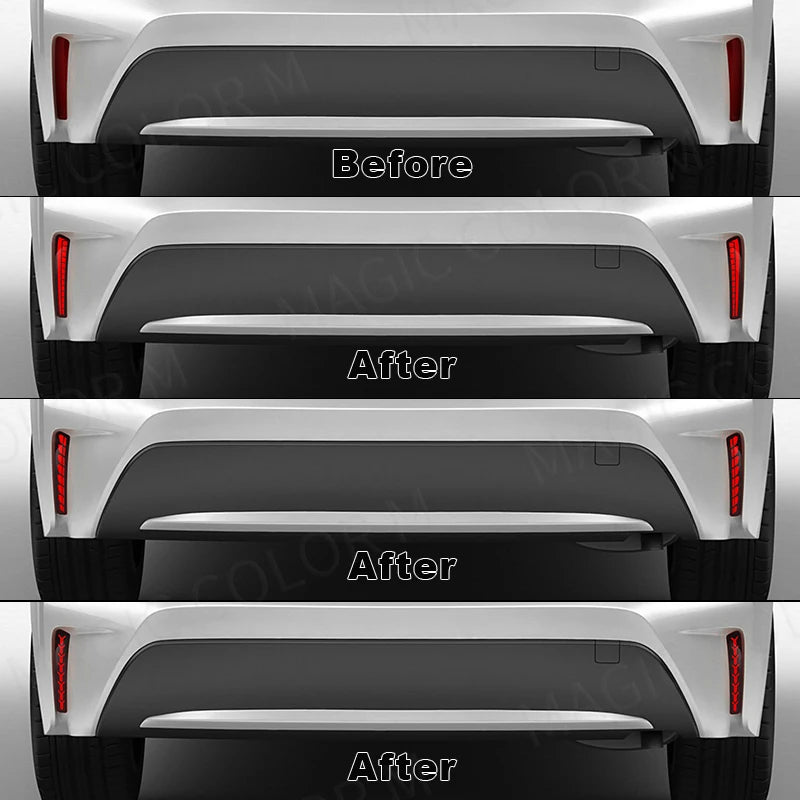 For Toyota Corolla Altis L LE XLE 2020 2021 Car Rear Bumper Reflector Red Smoked Sequentia | AUTOKITSHOP