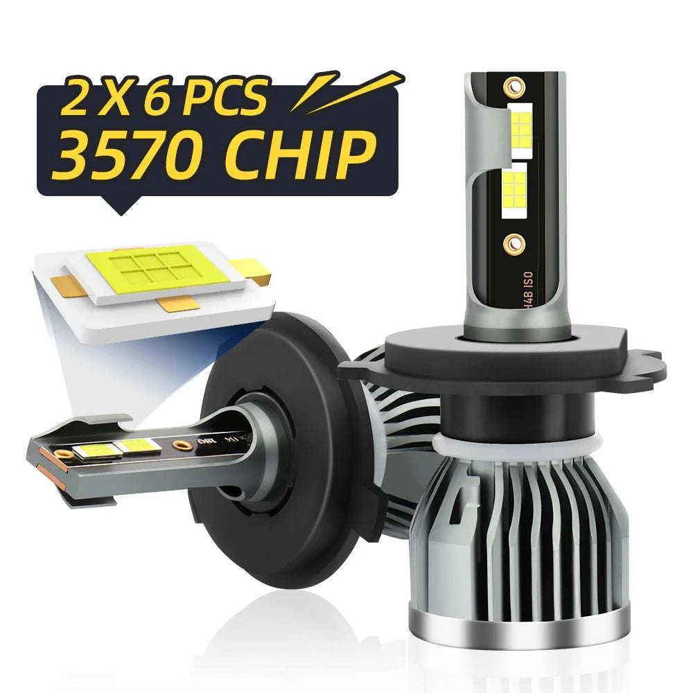 roadsun H7 Led Canbus HB3 HB4 H11 H4 LED Headlight 26000LM 3570 Chip Diode Lamps for Auto