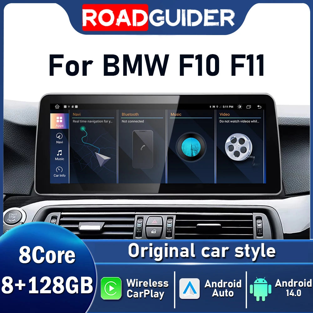 12.3" GPS Stereo Navigation For BMW 5 Series F10 F11 F07 F18 2010 - 2017 Multimedia Player