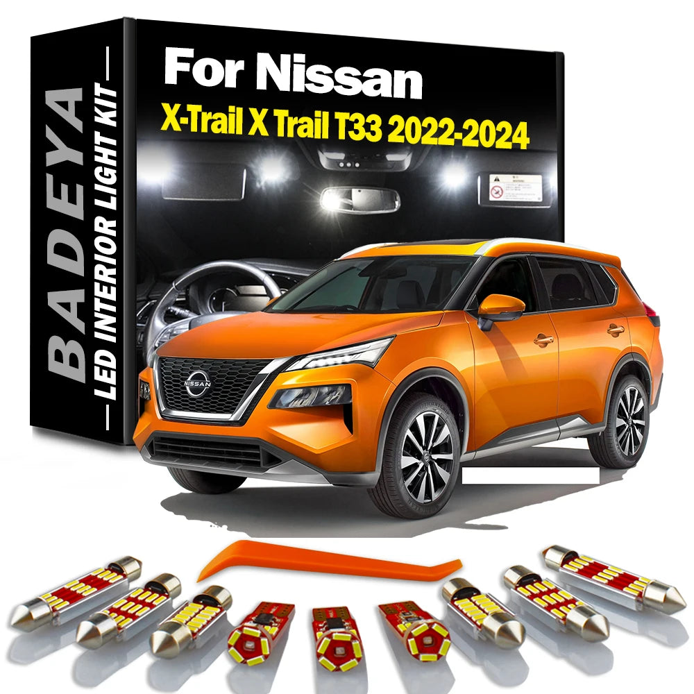 12-Piece LED Interior Light Kit for Nissan T33 - Canbus Error-Free Interior Bulbs