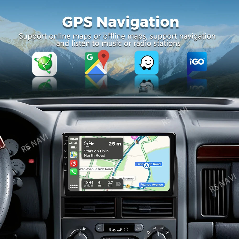 Android 16 Carplay Auto Car Radio For Jeep Grand Cherokee II WJ 1998 - 2004 Navigation GPS