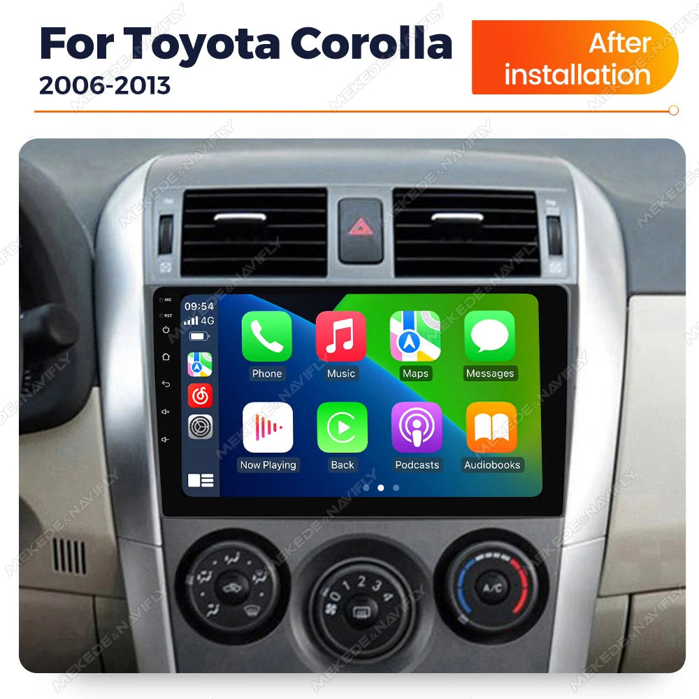 Android 14 Car Stereo Radio For Toyota Corolla E140/150 2007 2008 2009 2010 2011 2012 2013
