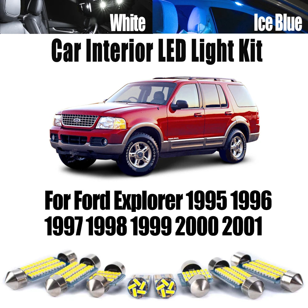 11-Piece LED Interior Light Kit for Ford Explorer - Canbus Error-Free Bulbs | AUTOKITSHOP