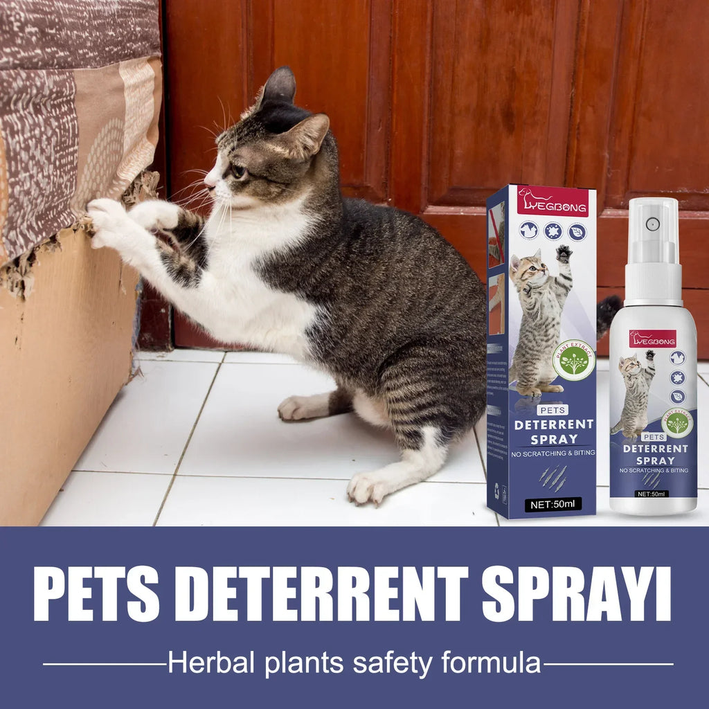 50ml Cat Scratch Deterrent Spray Natural Scratching Training Aid Spray No Stimulation Orange Fra - Automotive LED Light
