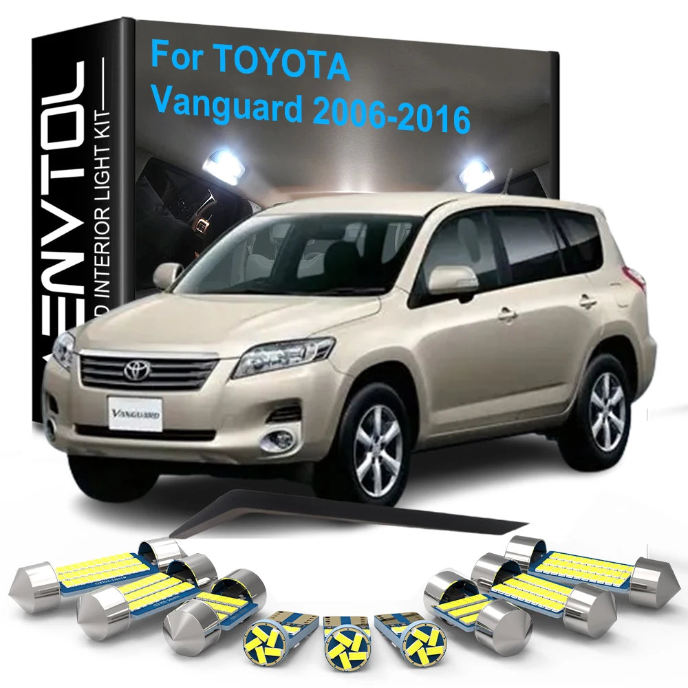 10-Piece LED Interior Light Kit for Toyota Vanguard - Canbus Error-Free Bulbs | AUTOKITSHOP