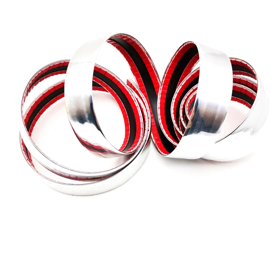 100" Car Bumper Door Edge Lip Guard Chrome Decor Protector Moulding Trim Strip
