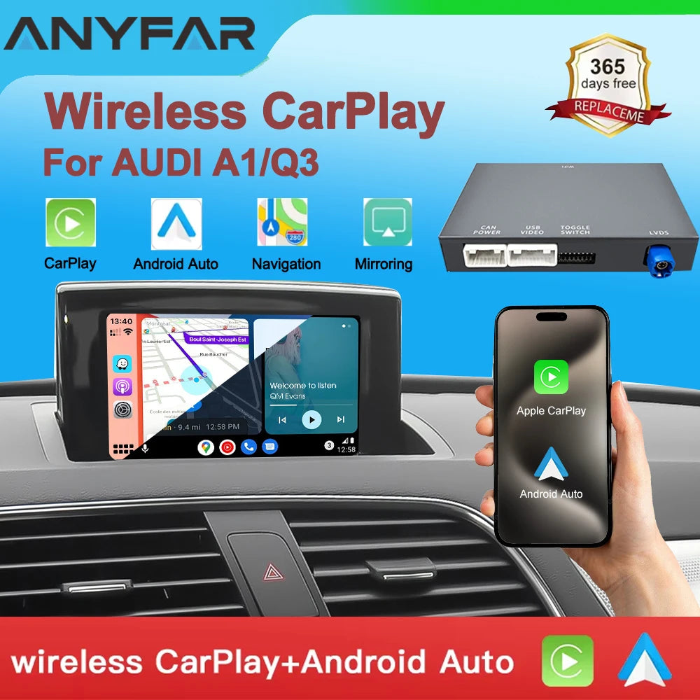 OEM Screen Upgrade Decoder Box for Audi A1 Q3 2012-2018 MMI 3G HN+ BNav HNav With AirPlay