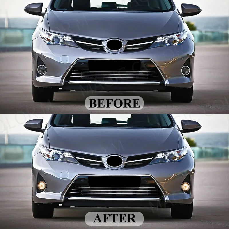 For Toyota Auris 2014 2015 Fog Lights Headlight LED Front Driving Fog Lamp Kit Cover Grill | AUTOKITSHOP